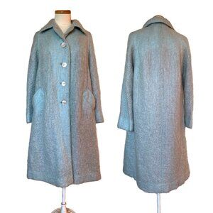L.C. Mae Califronia Vintage Ice Blue long coat. S